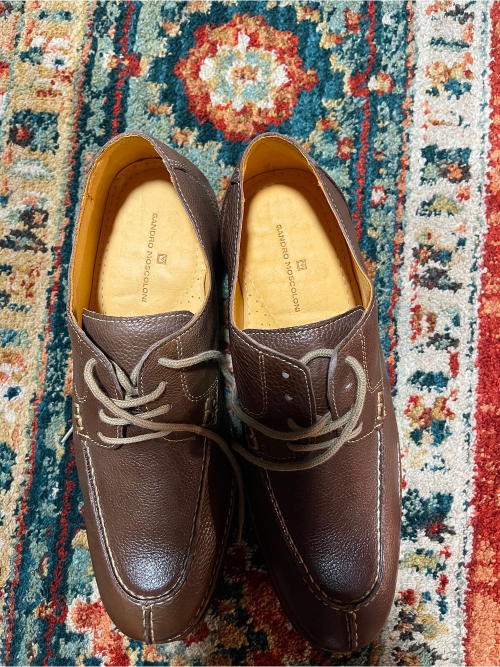 Sandro Moscoloni Men's Brown Leather Chukka Boots